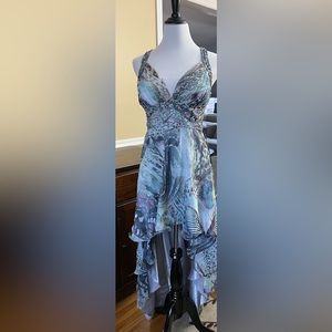 Beautiful butterfly print prom dress new with tags!